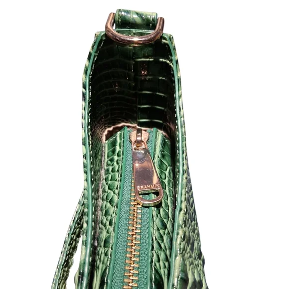 Brahmin Leia Croc Embossed Leather Crossbody Bag - Picture 5 of 11